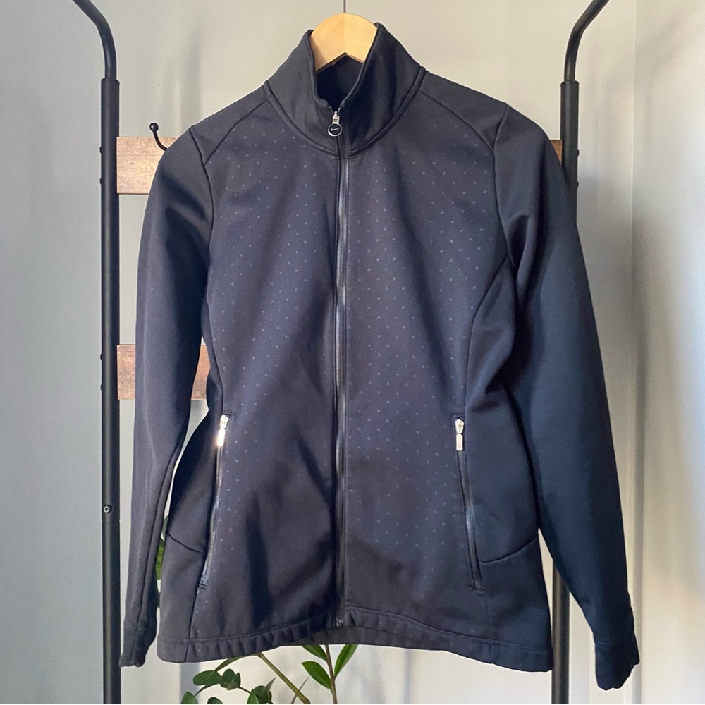 NIkE Golf women’s swiss dots long sleeve full zipper fleece lining jacket size M